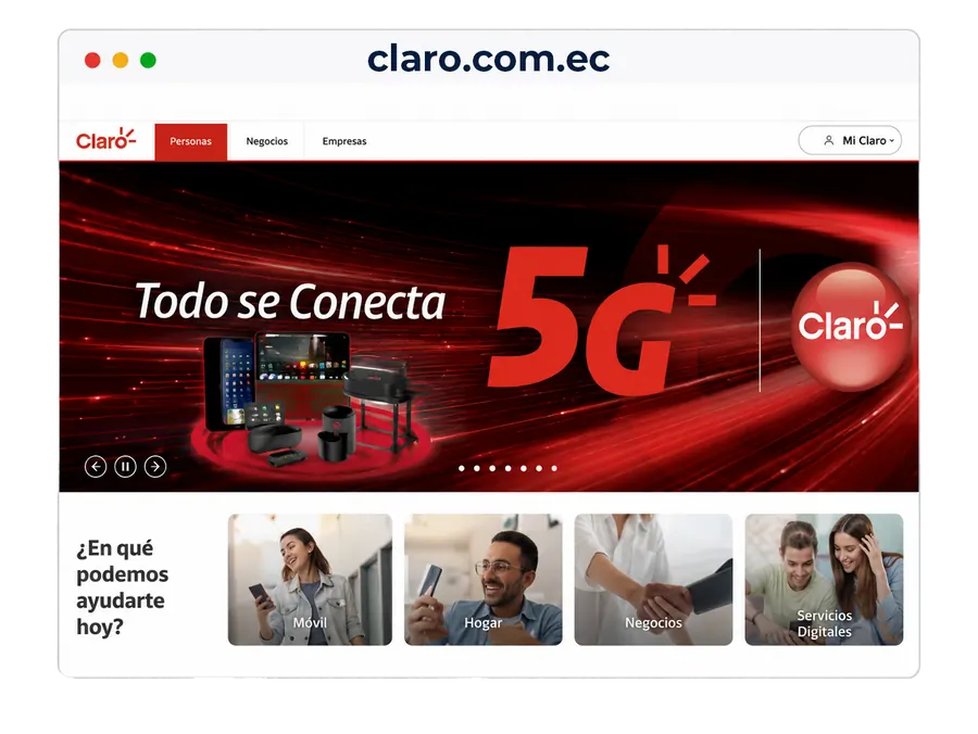 Ejemplo de sitio con dominio .ec