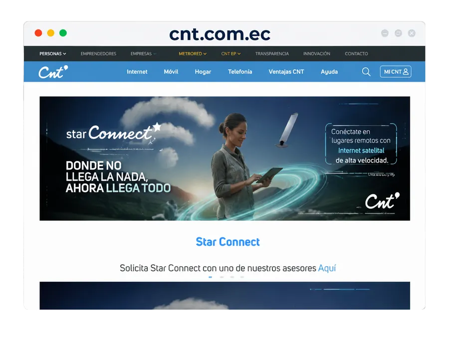 Ejemplo de sitio con dominio .ec