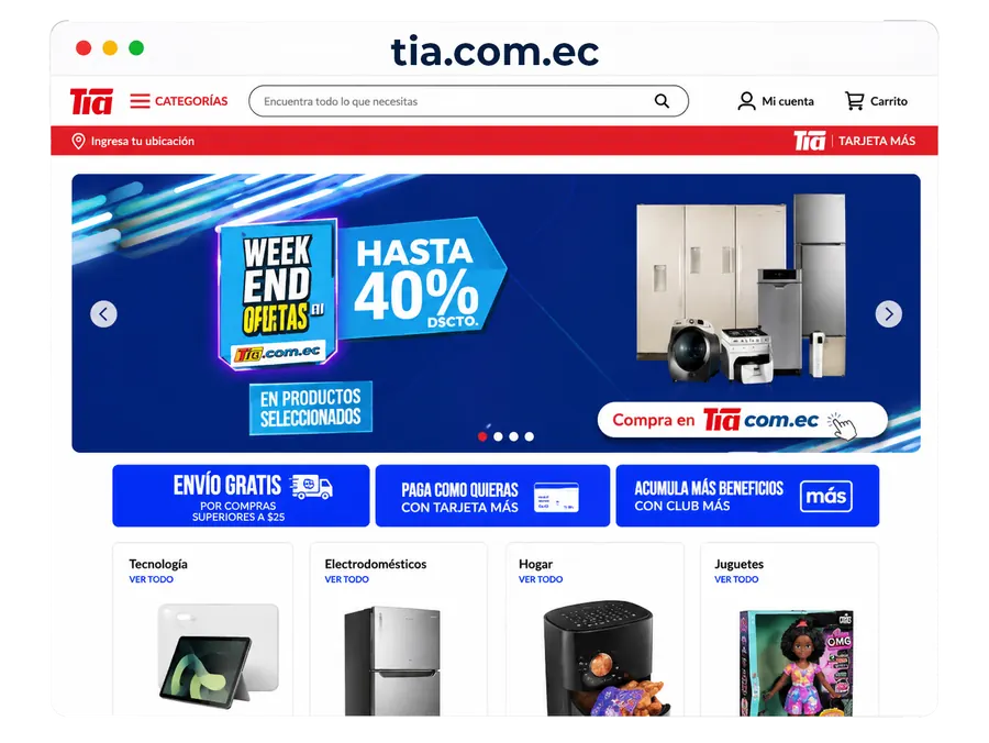 Ejemplo de sitio con dominio .ec